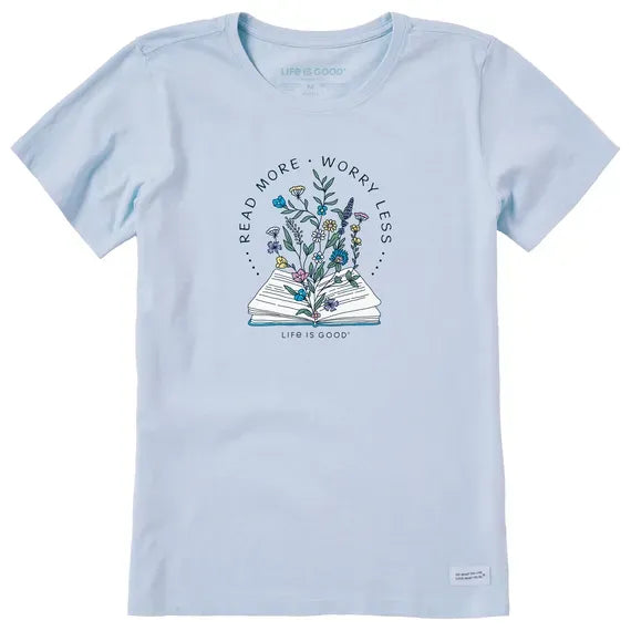 Women's Read More Flower Book Short Sleeve Tee