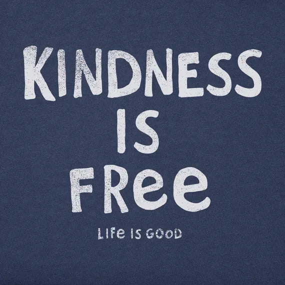 Women's Kindness is Free Long Sleeve Crusher Tee