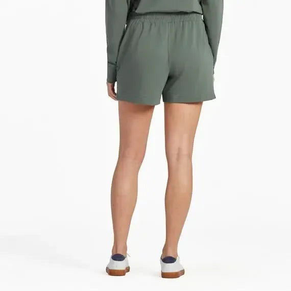 Women's Solid Crusher-FLEX Shorts