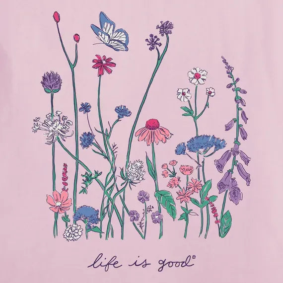 Women's Realaxed Wildflowers Short Sleeve Tee