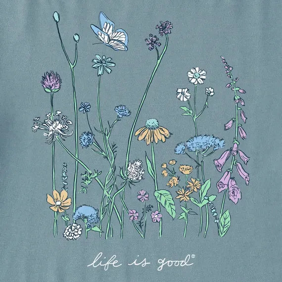 Women's Realaxed Wildflowers Short Sleeve Tee