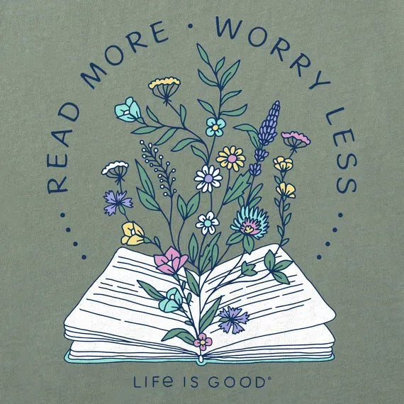 Women's Read More Flower Book Short Sleeve Tee