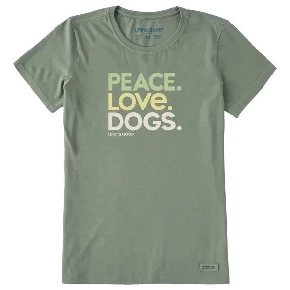 Women's Peace Love Dogs Crusher Tee