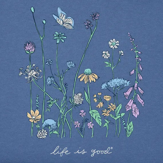Women's Realaxed Wildflowers Short Sleeve Tee