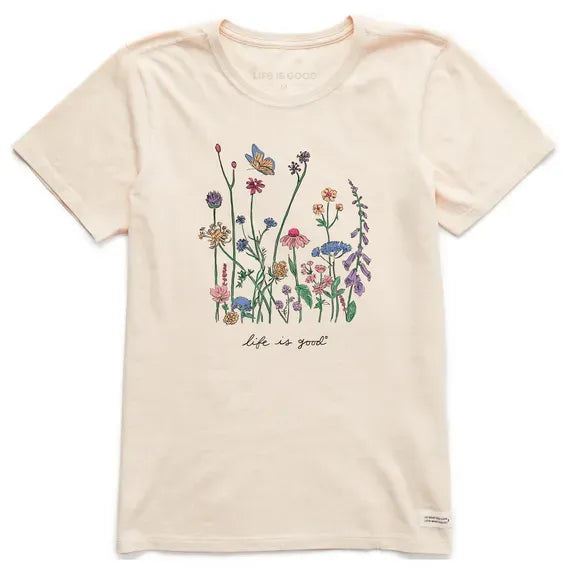 Women's Realaxed Wildflowers Short Sleeve Tee