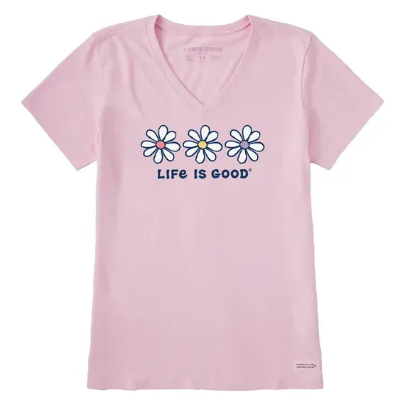 Women's 3 Daisies Short Sleeve Vee