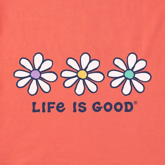 Women's 3 Daisies Short Sleeve Vee