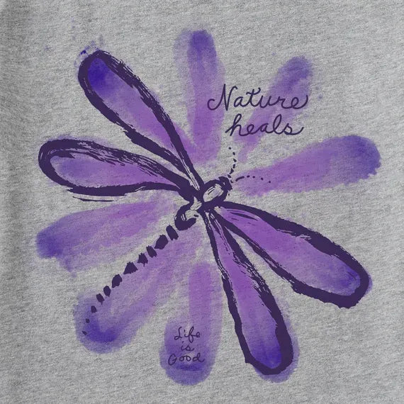 Women's Nature Heals Dragonfly Short Sleeve Vee