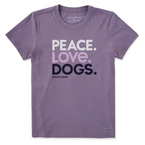 Women's Peace Love Dogs Crusher Tee