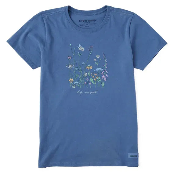Women's Realaxed Wildflowers Short Sleeve Tee