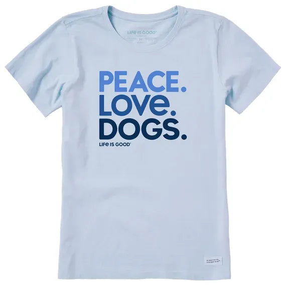 Women's Peace Love Dogs Crusher Tee
