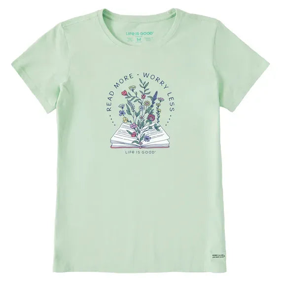 Women's Read More Flower Book Short Sleeve Tee
