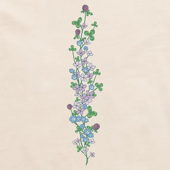 Women's Clovers & Wildflowers Long Sleeve Crusher Tee