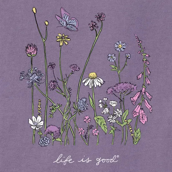 Women's Realaxed Wildflowers Short Sleeve Tee