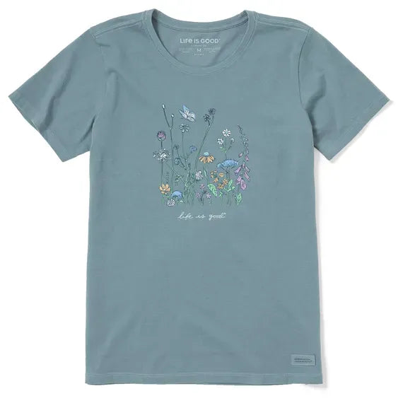 Women's Realaxed Wildflowers Short Sleeve Tee
