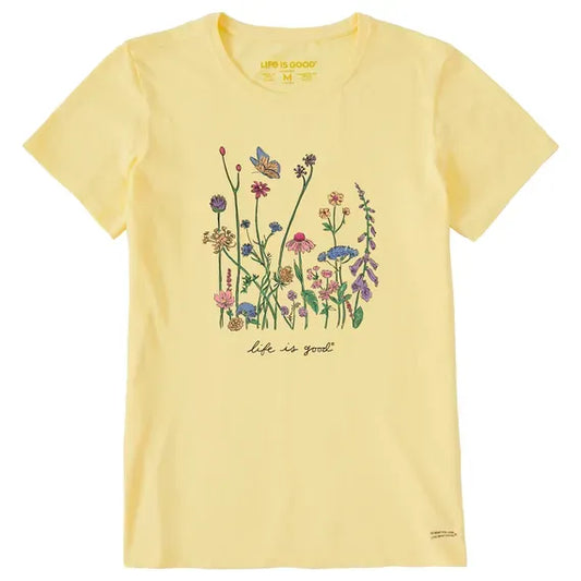 Women's Realaxed Wildflowers Short Sleeve  Tee
