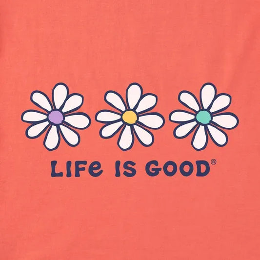 Women's 3 Daisies Short Sleeve  Vee