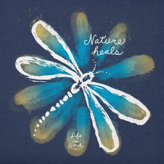 Women's Nature Heals Dragonfly Short Sleeve Vee