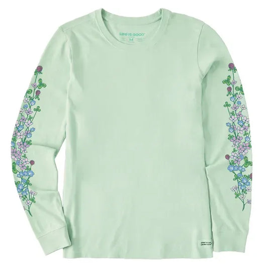 Women's Clovers & Wildflowers Long Sleeve Crusher Tee